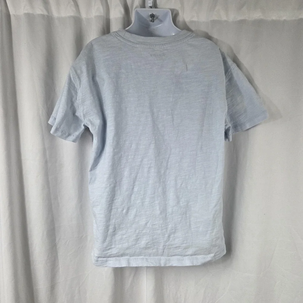 Old Navy Shirt Kids 8 Blue Tagless Pocket Crew Neck Basic Tee T-Shirt Top